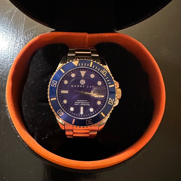 Henry Jay Accessories Henry Jay Mens Two Tone Stainless Steel